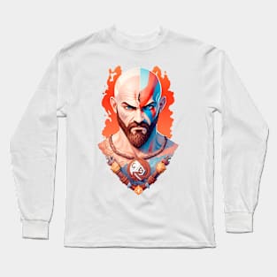 Kratos Ragnarök Illustration Fan Art Long Sleeve T-Shirt